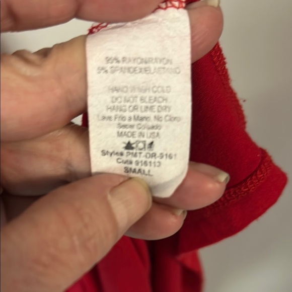 Red Sleeveless Maxi Dress with Spaghetti Straps - Picture 3 of 5